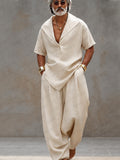 100% Cotton Minimalist Coordinated Set — Men's | Loose Relaxed Fit | Clean Casual