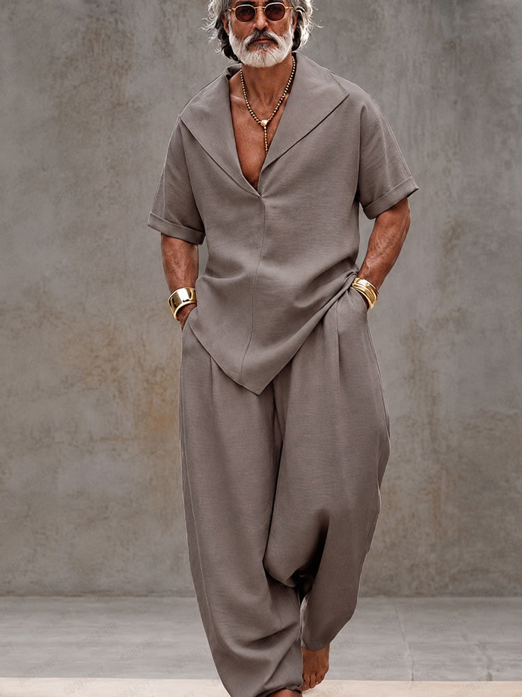 100% Cotton Minimalist Coordinated Set — Men's | Loose Relaxed Fit | Clean Casual