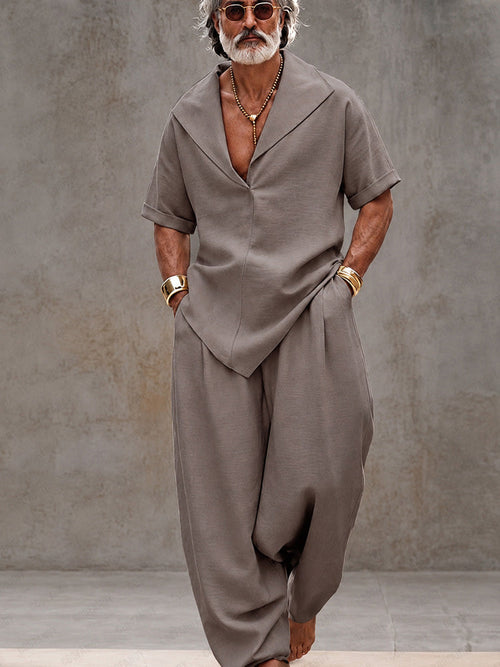 100% Cotton Minimalist Coordinated Set — Men's | Loose Relaxed Fit | Clean Casual