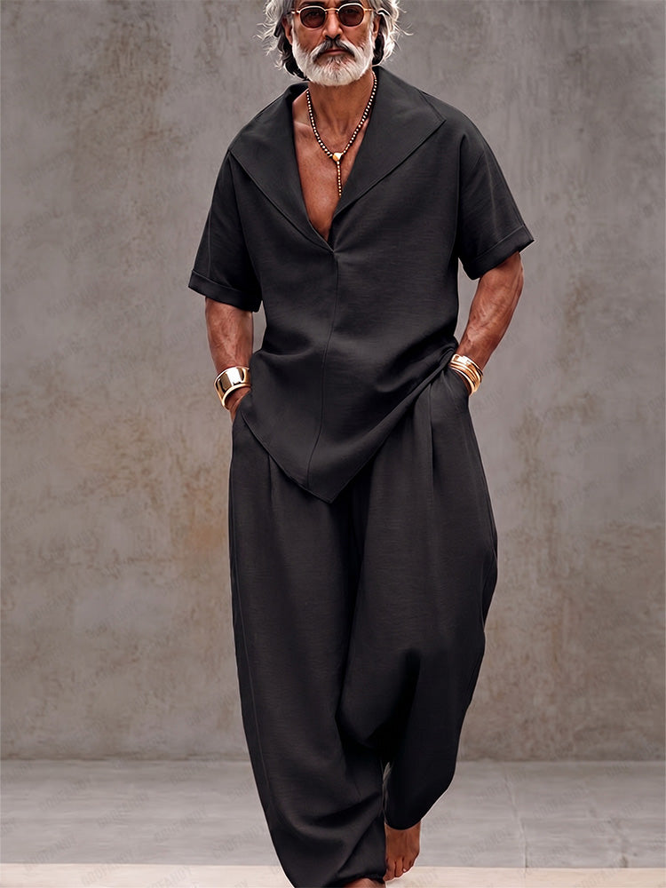 100% Cotton Minimalist Coordinated Set — Men's | Loose Relaxed Fit | Clean Casual
