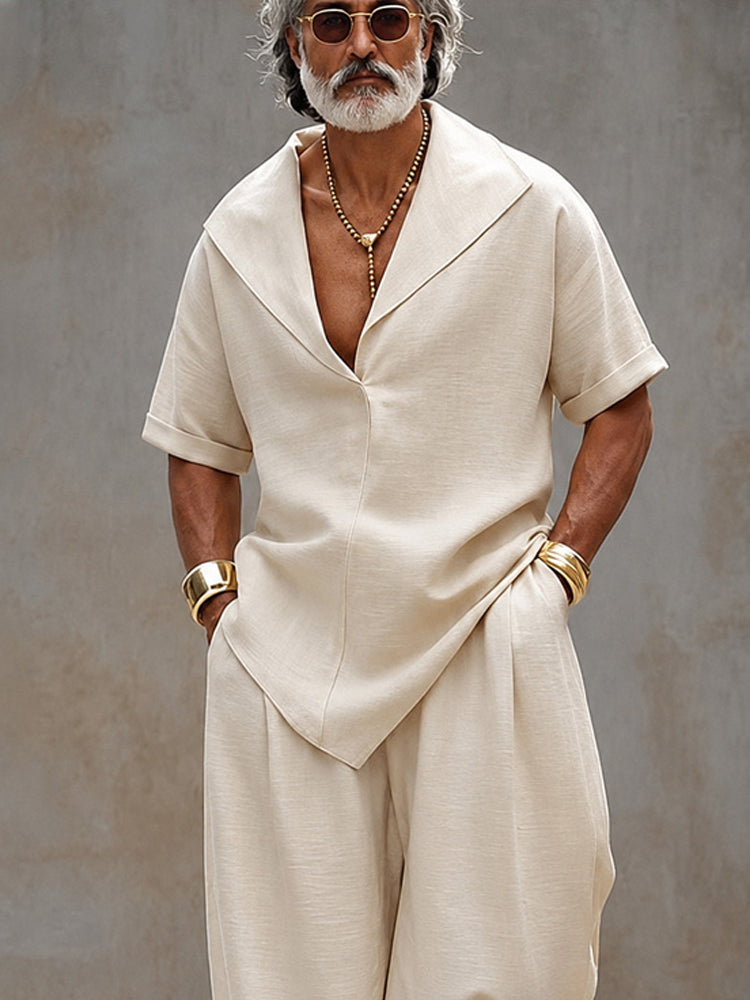 100% Cotton Minimalist Coordinated Set — Men's | Loose Relaxed Fit | Clean Casual