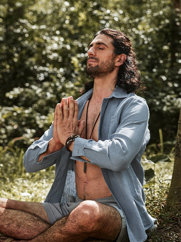 100% Natural Linen Shirt — Men's | Relaxed Open Fit | Pure Comfort Essential