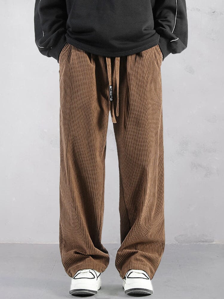 Straight-Leg Cotton Corduroy Trousers — Men's | Relaxed Fit | Textured Classic