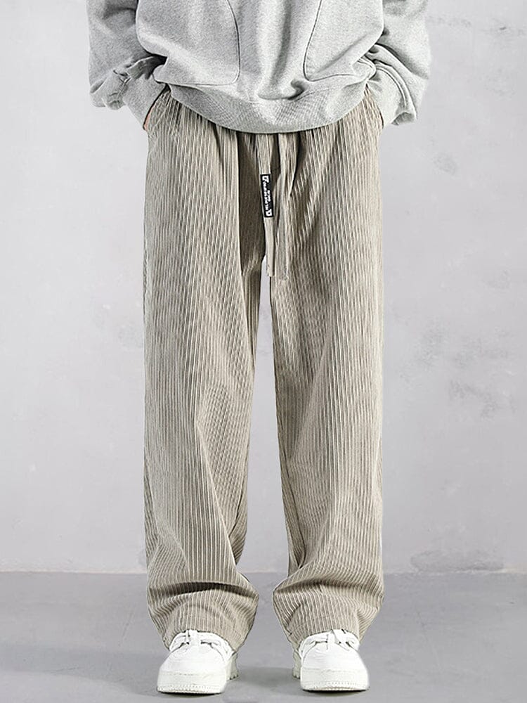 Straight-Leg Cotton Corduroy Trousers — Men's | Relaxed Fit | Textured Classic