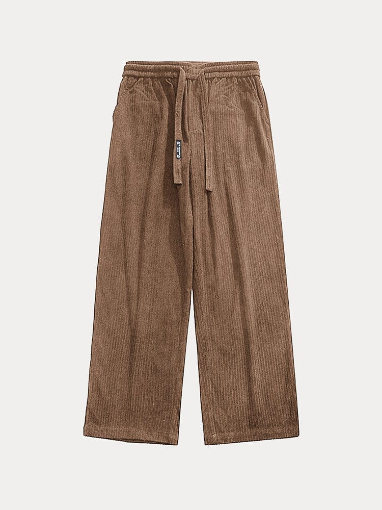 Straight-Leg Cotton Corduroy Trousers — Men's | Relaxed Fit | Textured Classic