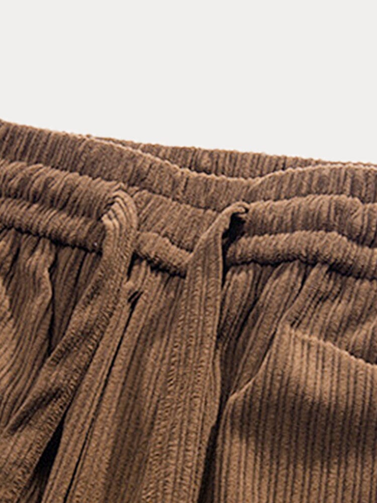 Straight-Leg Cotton Corduroy Trousers — Men's | Relaxed Fit | Textured Classic