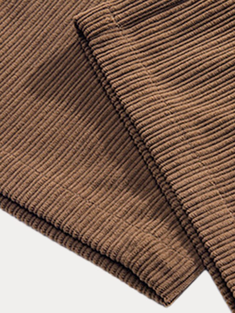 Straight-Leg Cotton Corduroy Trousers — Men's | Relaxed Fit | Textured Classic