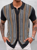 Jacquard Knit Short-Sleeve Shirt — Men's | Relaxed Fit | Textured Summer