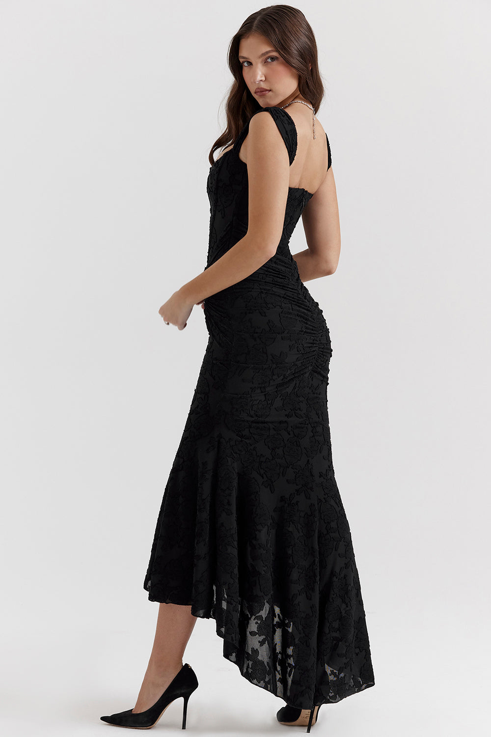 Charlotte — Lace Ruched Bodycon Dress | Fitted Silhouette | Sultry Evening