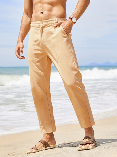 Breathable Linen Trousers — Men's | Relaxed Fit | Timeless Summer Staple