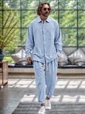 100% Cotton Shirt & Pants Set — Men's | Comfort Fit | Clean Casual Essential