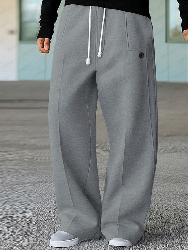 Stretch Wide-Leg Active Trousers — Men's | Relaxed Fit | Versatile Everyday