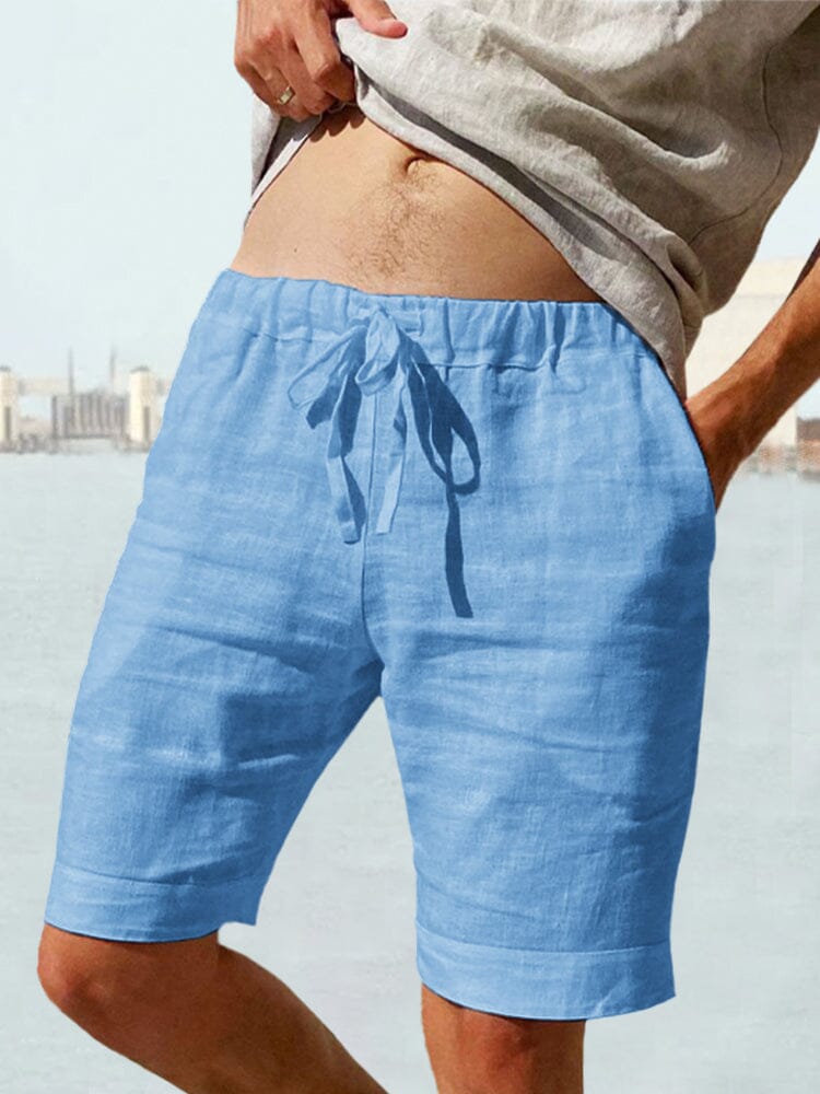 Drawstring Linen Shorts — Men's | Relaxed Fit | Breathable Summer Essential