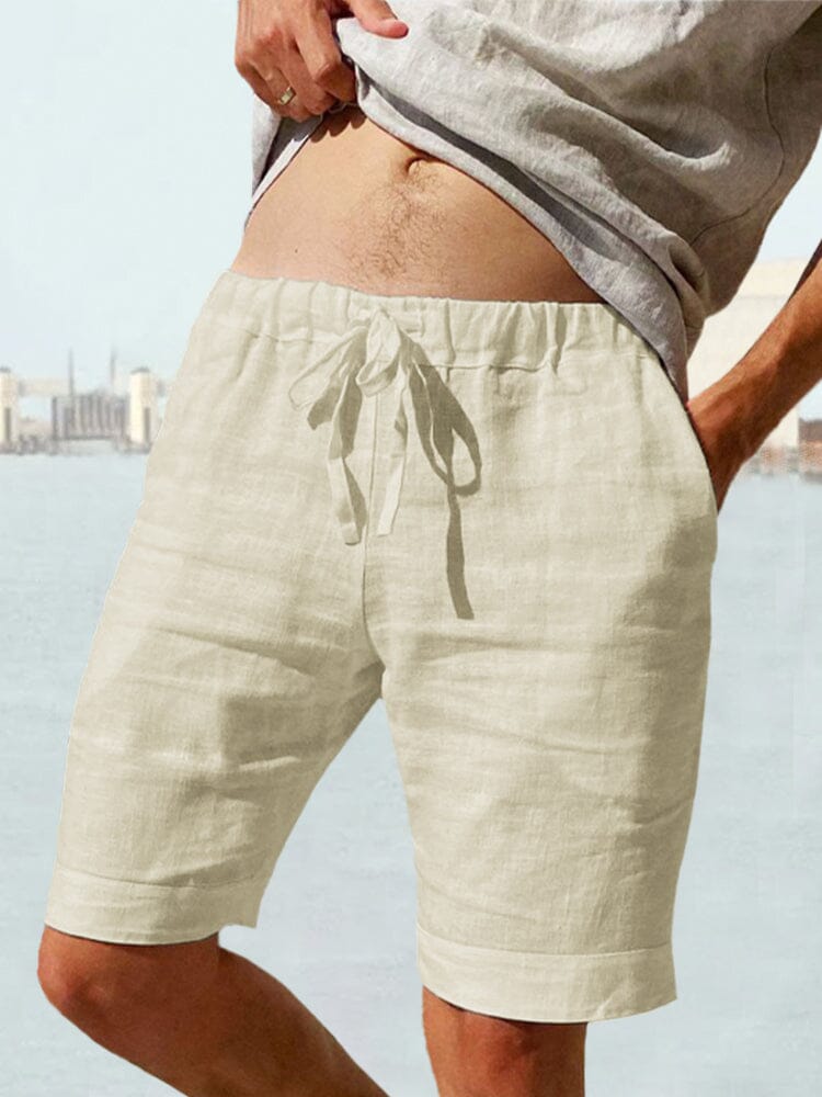 Drawstring Linen Shorts — Men's | Relaxed Fit | Breathable Summer Essential