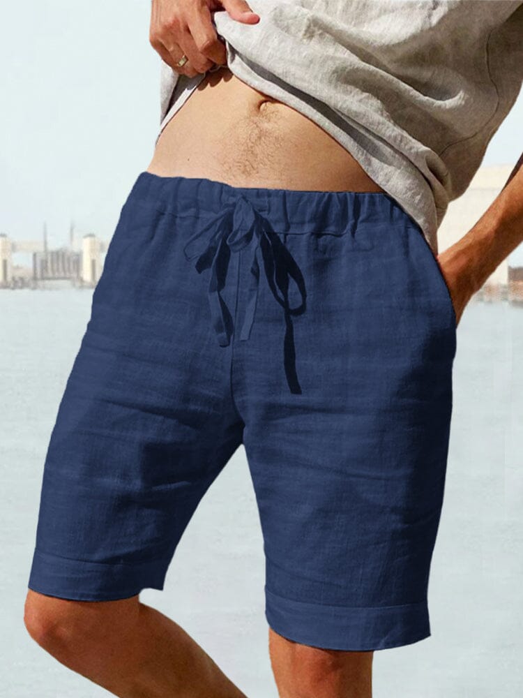 Drawstring Linen Shorts — Men's | Relaxed Fit | Breathable Summer Essential