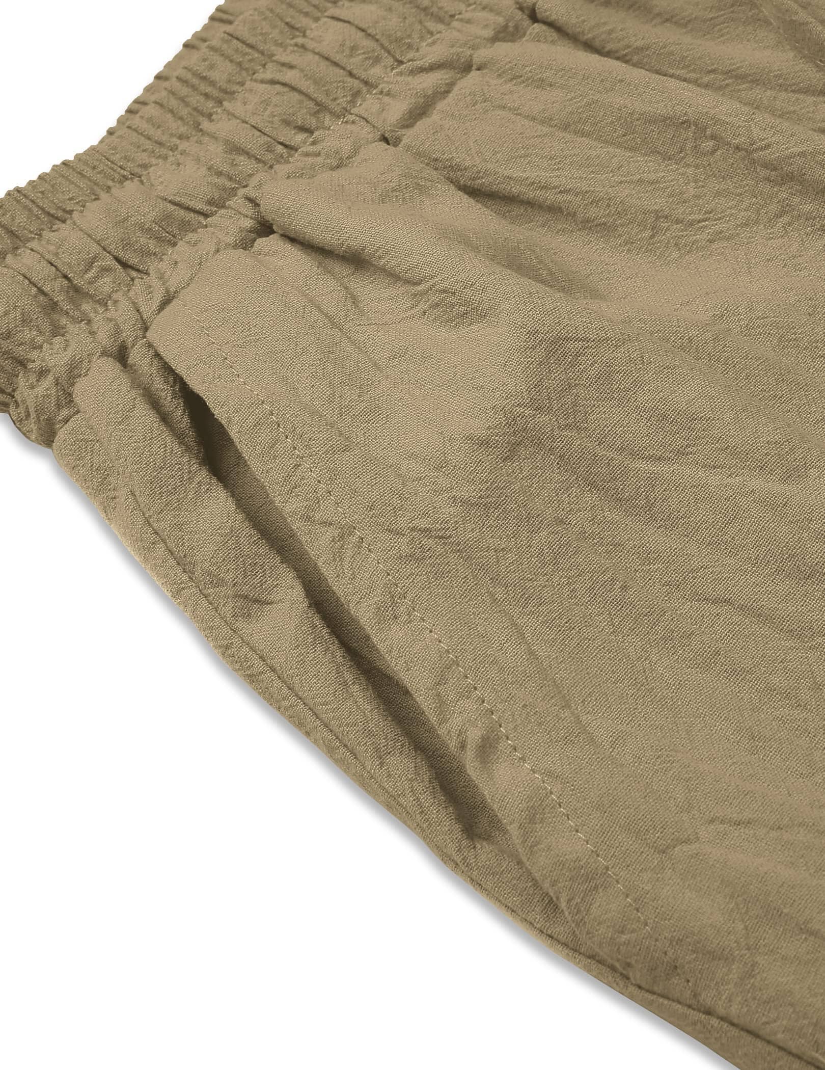 Cotton Linen Loose Yoga Pants — Men's | Wide-Leg Relaxed Fit | Breathable Essential