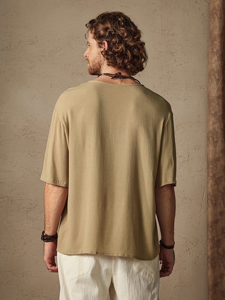 Solid Cotton Shirt — Men's | Relaxed Fit | Clean Weekend Essential