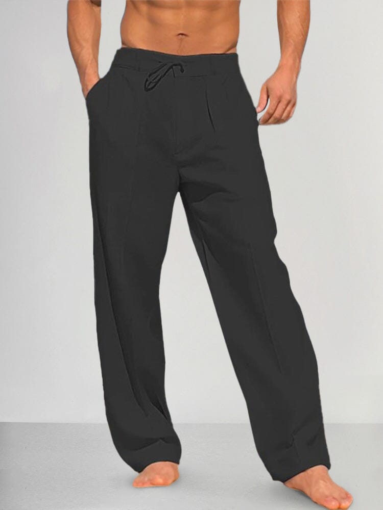Straight-Leg Cotton Linen Trousers — Men's | Relaxed Fit | Easy Everyday