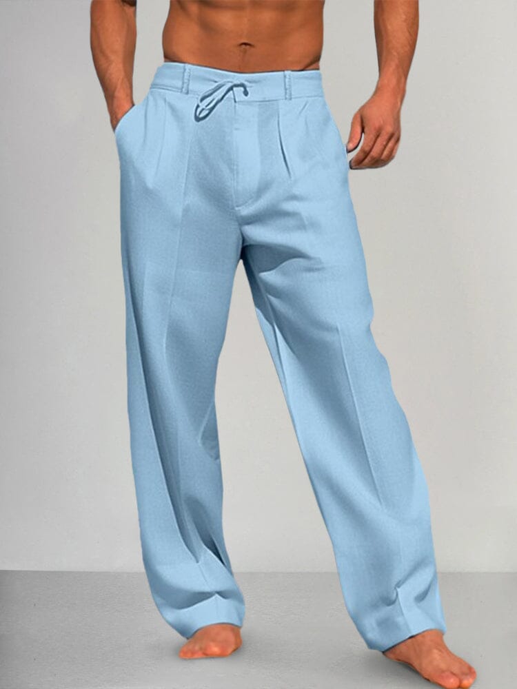 Straight-Leg Cotton Linen Trousers — Men's | Relaxed Fit | Easy Everyday