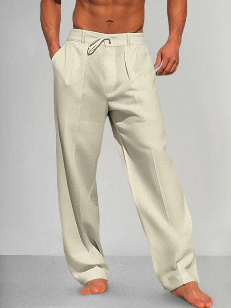 Straight-Leg Cotton Linen Trousers — Men's | Relaxed Fit | Easy Everyday
