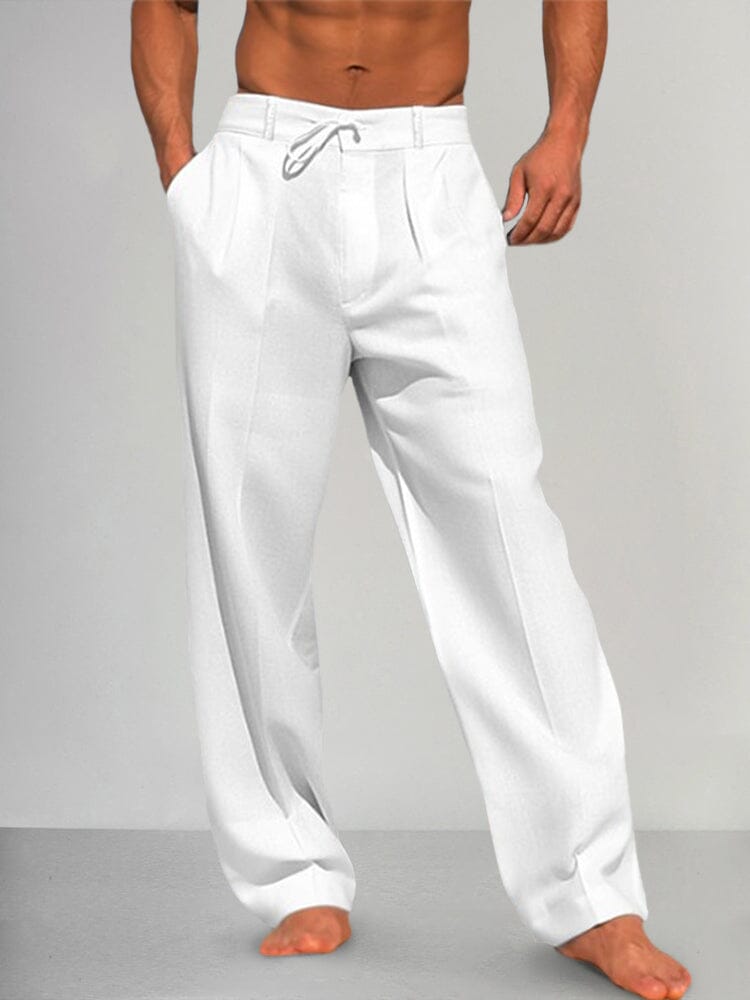 Straight-Leg Cotton Linen Trousers — Men's | Relaxed Fit | Easy Everyday