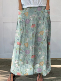 Daisy — Floral Print Woven Pocket Skirt | Elastic Waist | Playful & Pretty