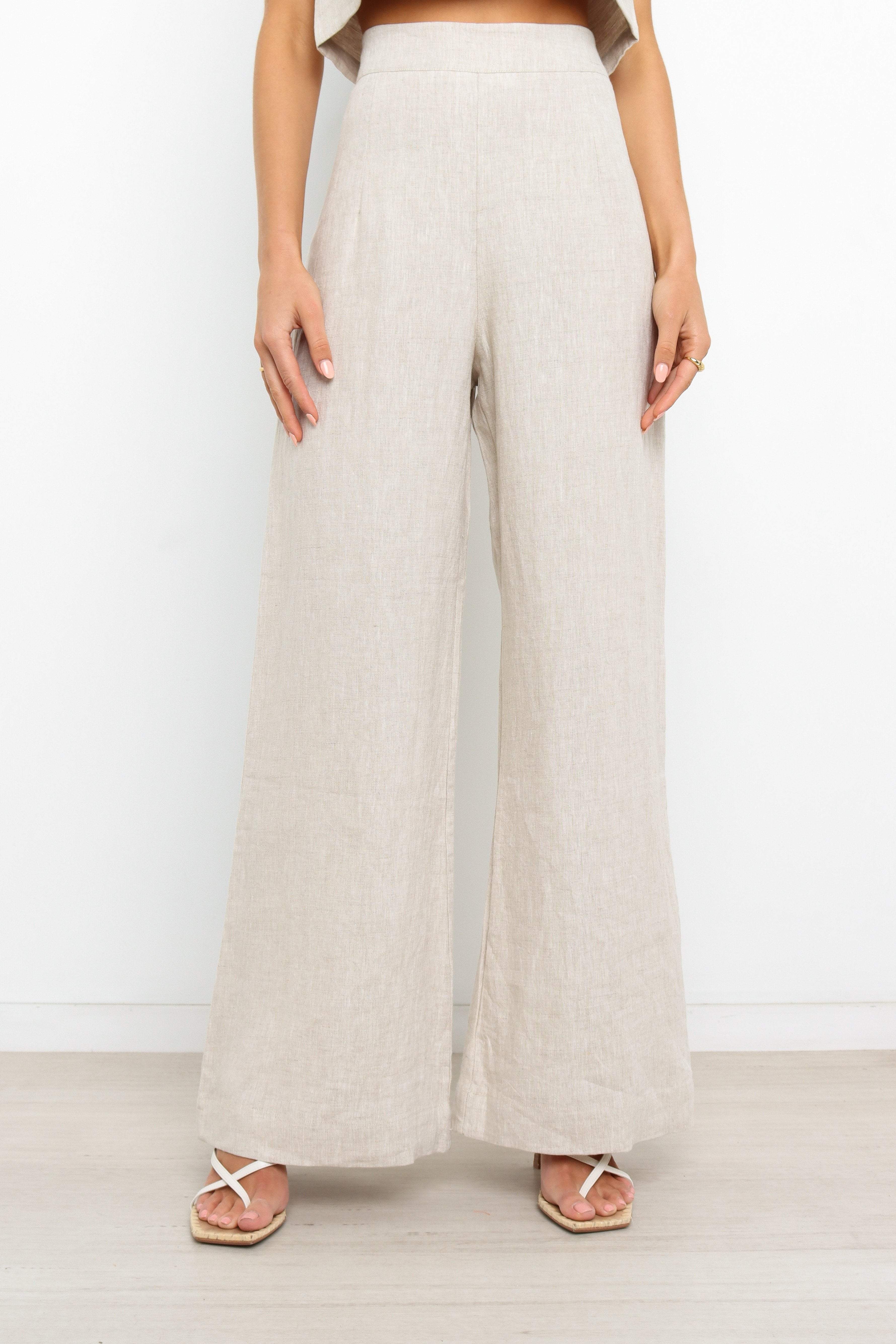 Devlin — Neutral Wide-Leg Woven Trousers | Relaxed Fit | Everyday Essential