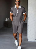 Two-Tone Stretch Woven Set — Men's | Relaxed Fit | Colour-Block Casual