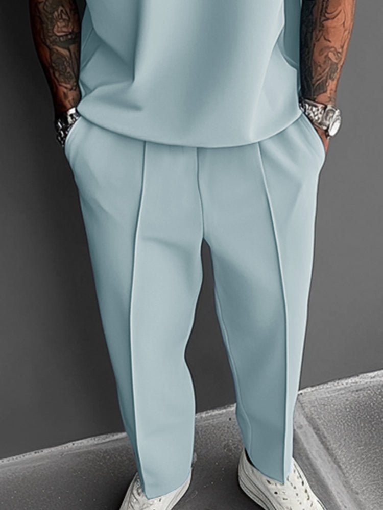 Stretch Woven Summer Two-Piece Set — Men's | Relaxed Fit | Resort & Vacation