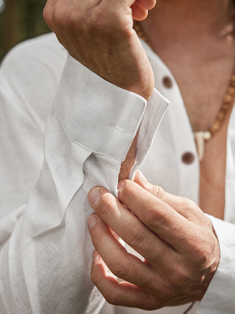 100% Linen Woven Shirt — Men's | Relaxed Fit | Pure Comfort Essential