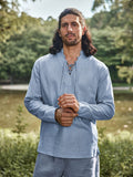 Cotton Linen Woven Top — Men's | Relaxed Fit | Breathable Everyday Essential