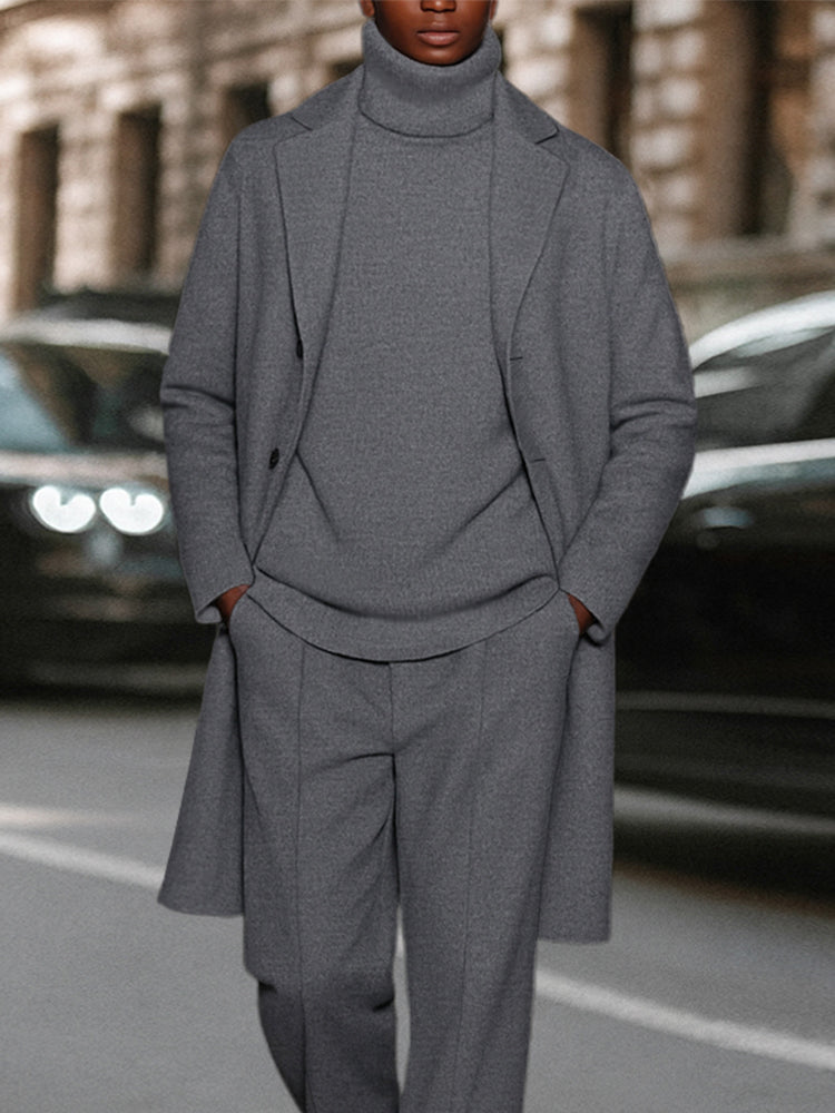 Luxury Stretch Woven Three-Piece Set — Men's | Tailored Relaxed Fit | Elevated Everyday