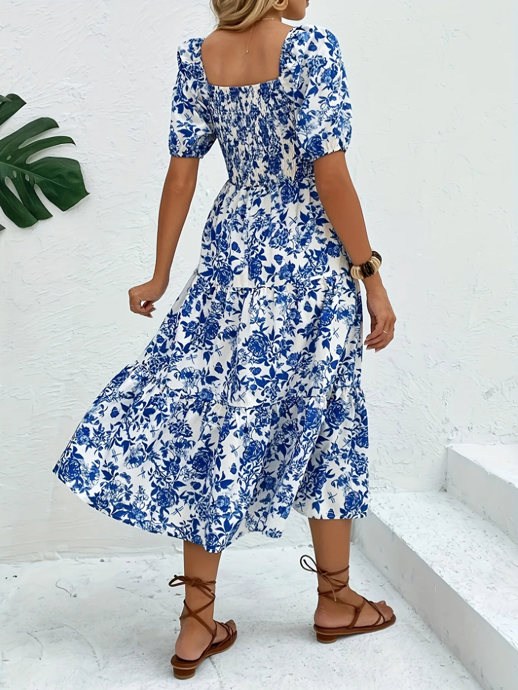 Collared Floral Woven Maxi Dress — Women's | Shirt-Style Fit | Polished Resort