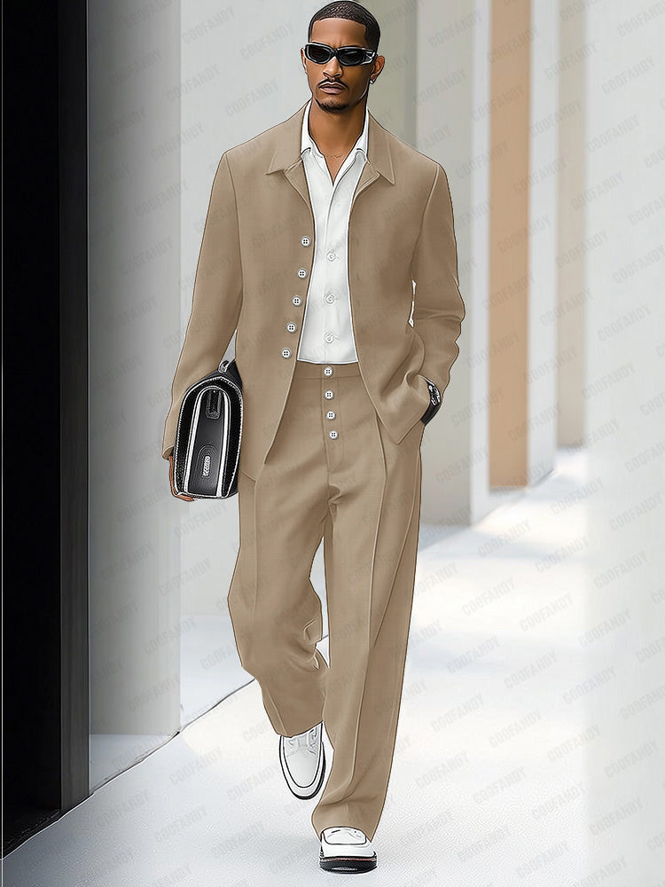 Lightweight Woven Two-Piece Set — Men's | Slim Relaxed Fit | Warm Weather Essential