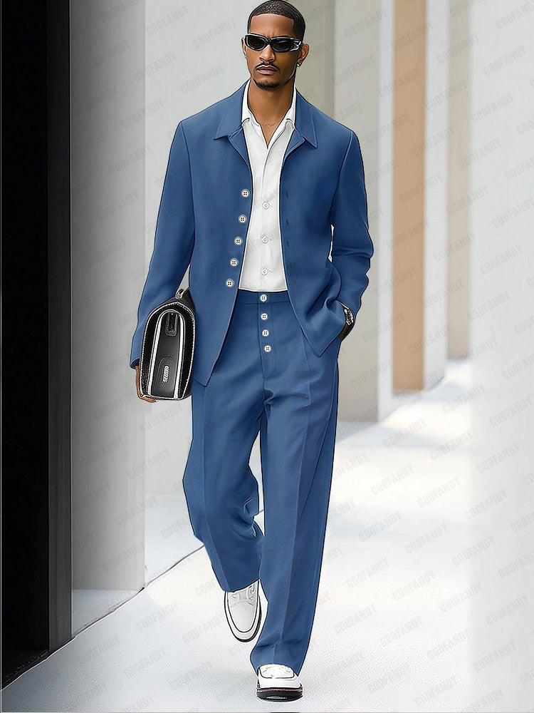 Lightweight Woven Two-Piece Set — Men's | Slim Relaxed Fit | Warm Weather Essential