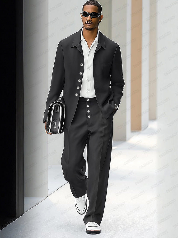 Lightweight Woven Two-Piece Set — Men's | Slim Relaxed Fit | Warm Weather Essential