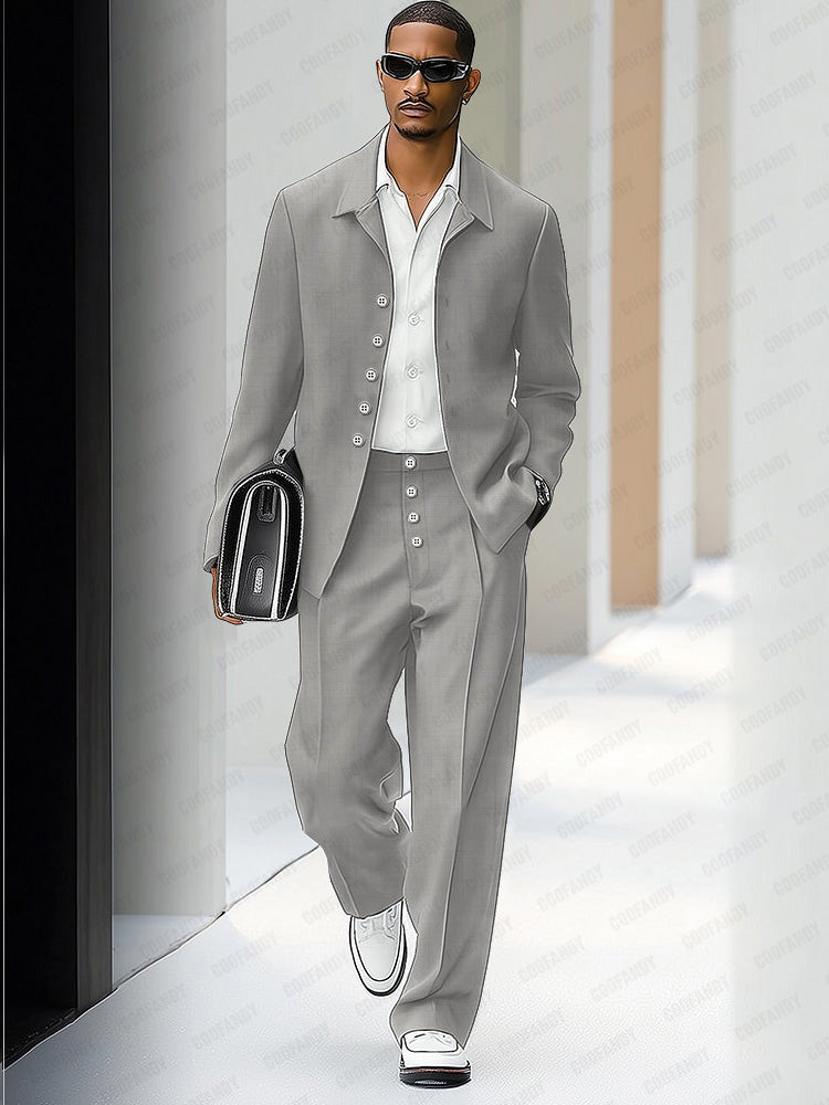 Lightweight Woven Two-Piece Set — Men's | Slim Relaxed Fit | Warm Weather Essential