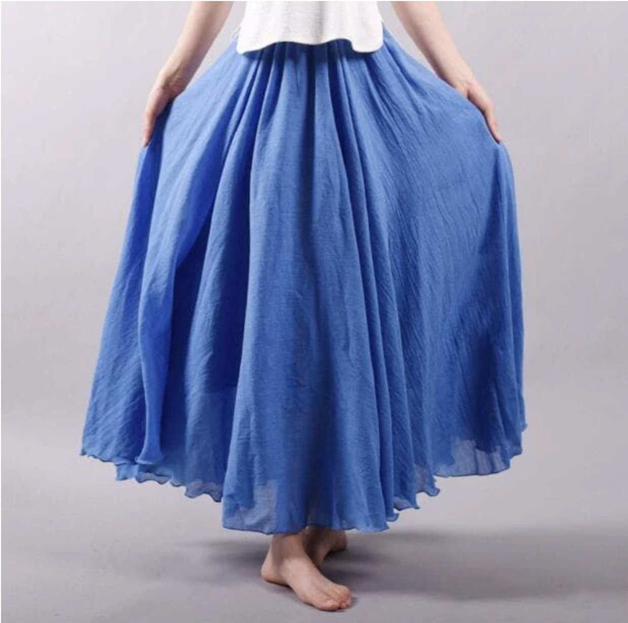 Eliana — Lightweight Woven Maxi Skirt | Flowy Silhouette | Summer Breeze