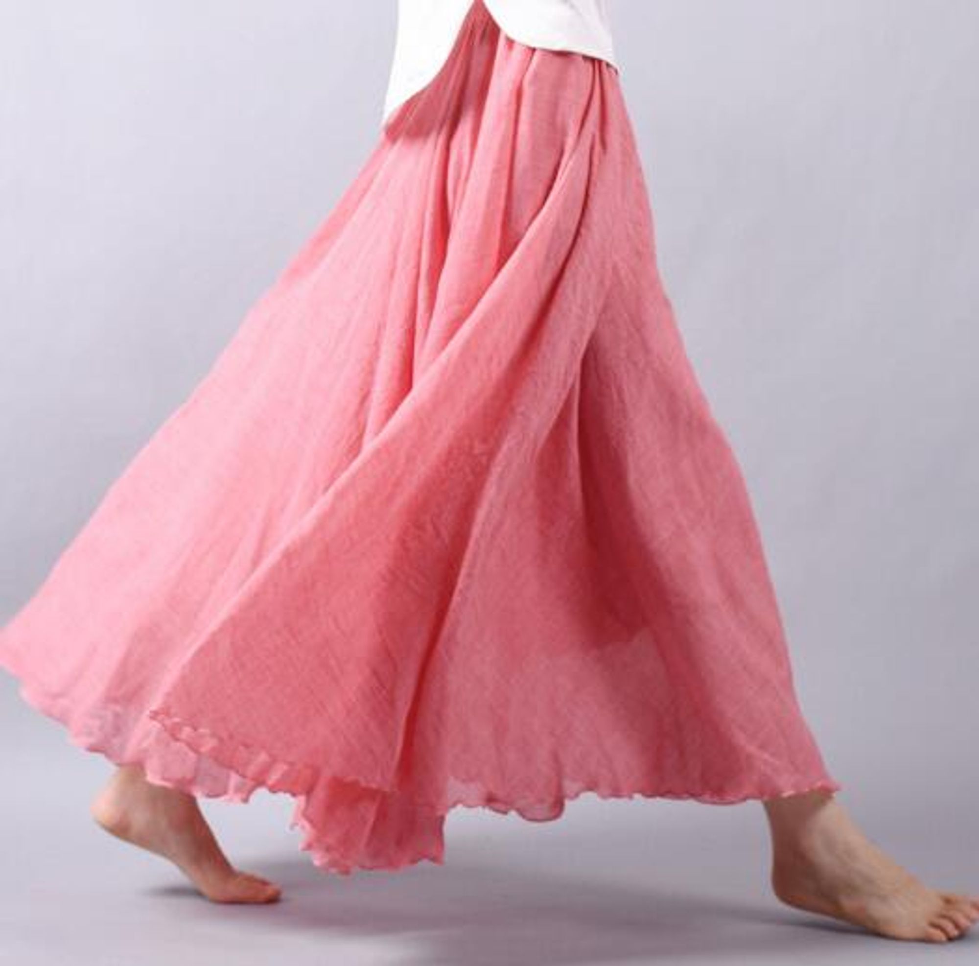 Eliana — Lightweight Woven Maxi Skirt | Flowy Silhouette | Summer Breeze