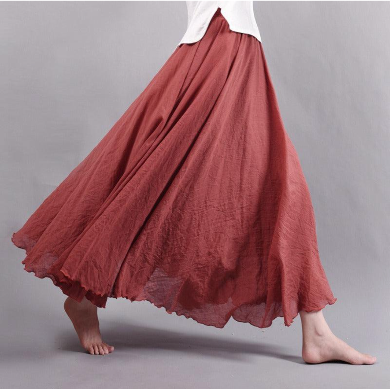 Eliana — Lightweight Woven Maxi Skirt | Flowy Silhouette | Summer Breeze