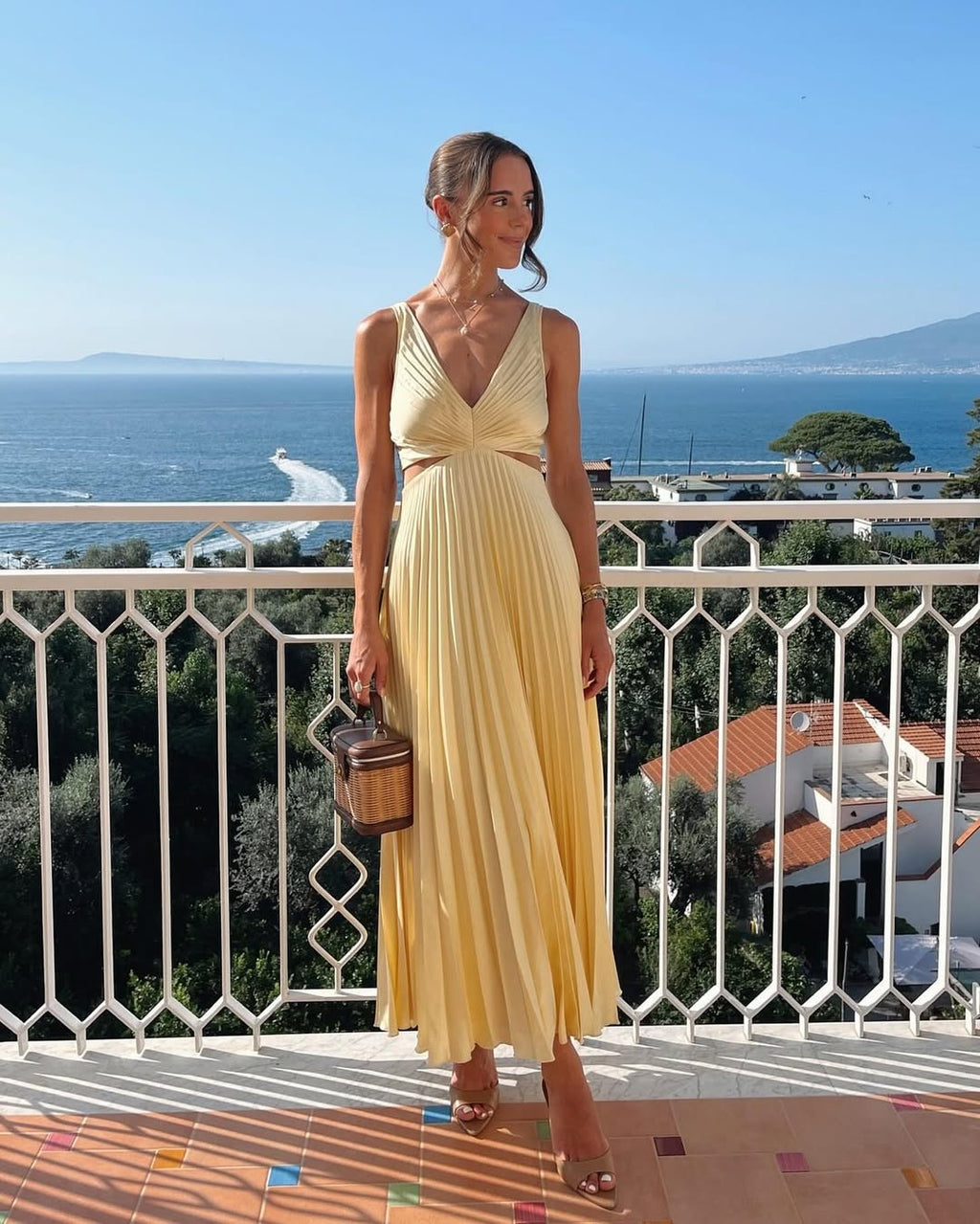 Elle — V-Neck Woven Maxi Dress | Clean Silhouette | Everyday Elegance