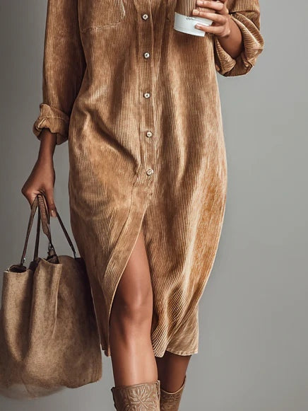 Elle — Flared-Hem Woven Dress | A-Line Silhouette | Polished Everyday