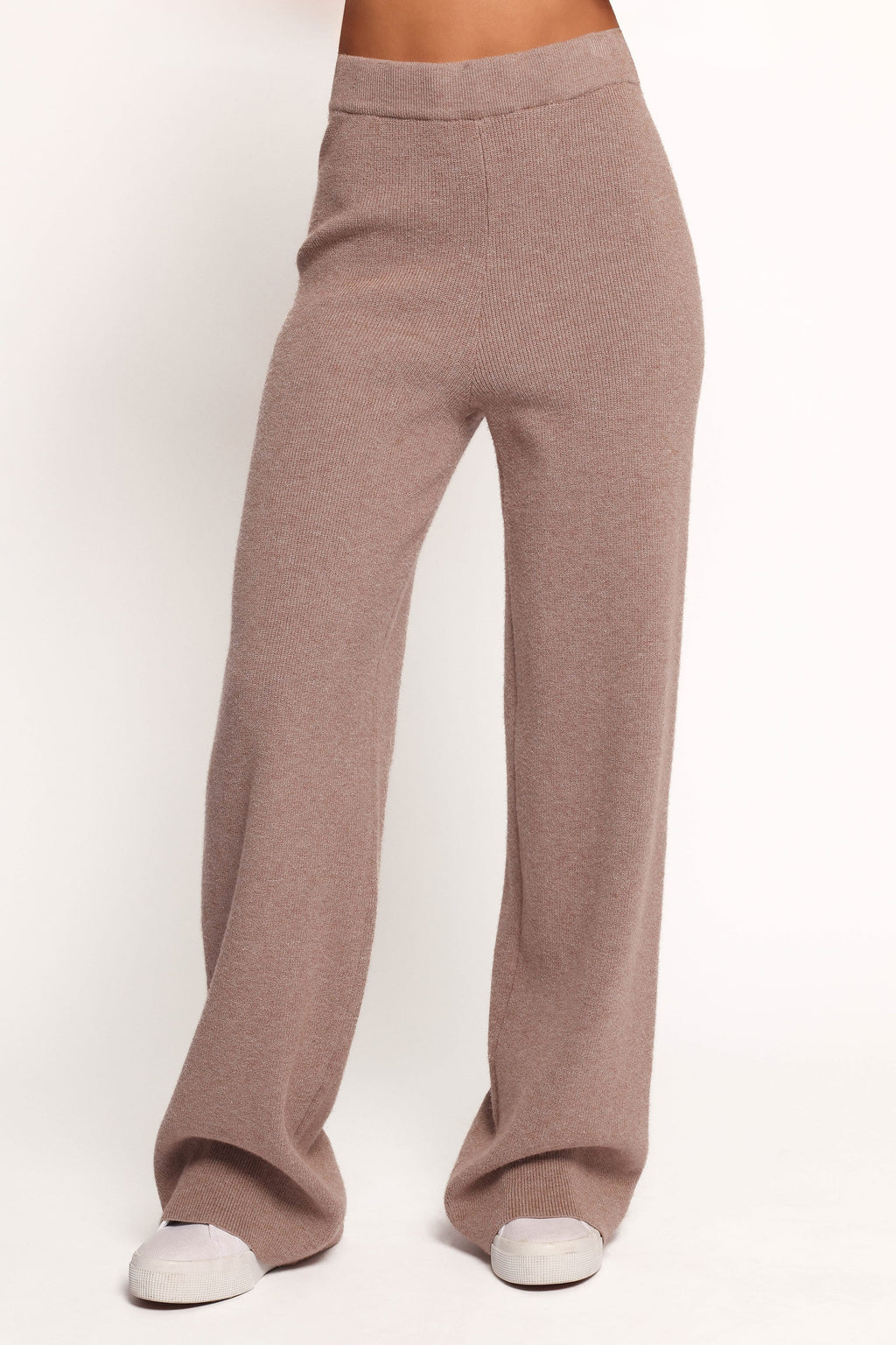 Ellory — Ribbed Knit Pant Set | Relaxed Stretch Fit | Neutral Everyday