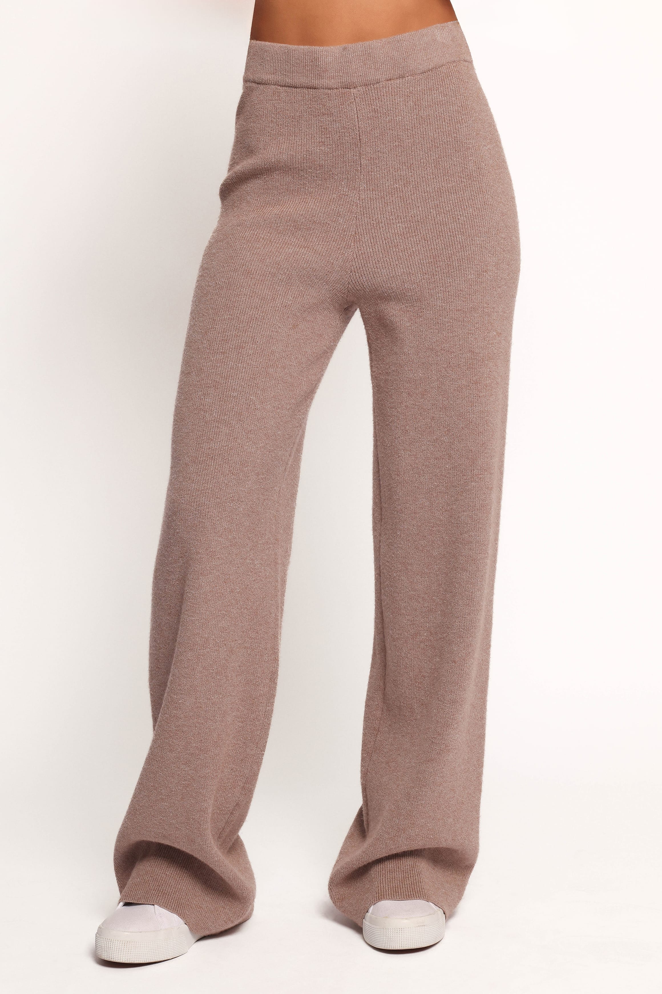 Ellory — Ribbed Knit Pant Set | Relaxed Stretch Fit | Neutral Everyday
