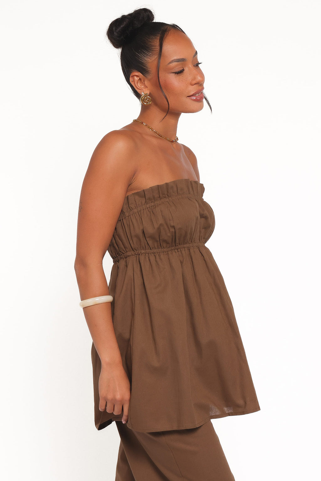 Ember — Strapless Woven Tunic Top | Relaxed Drape | Resort & Vacation