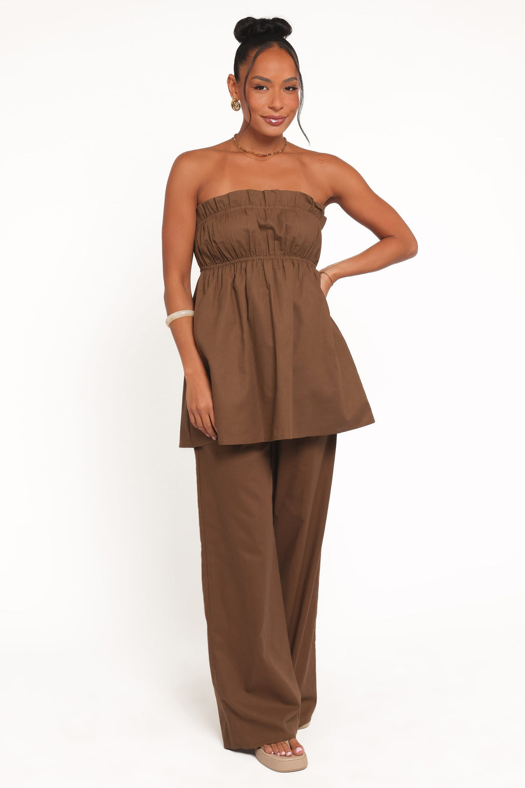 Ember — Strapless Woven Tunic Top | Relaxed Drape | Resort & Vacation