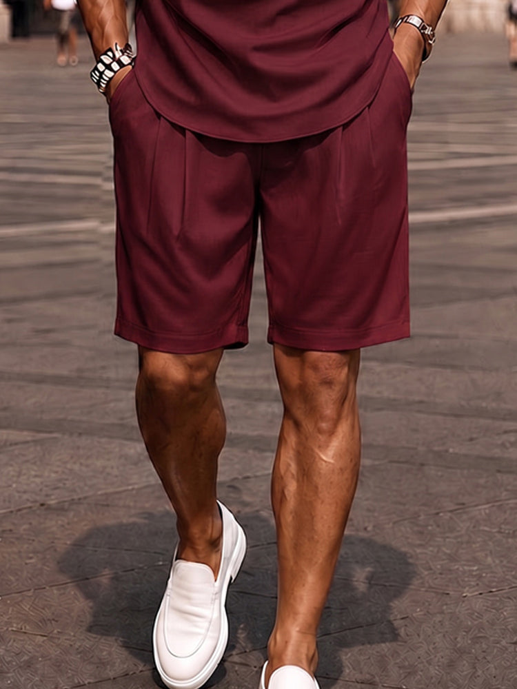 Stretch Woven Resort Two-Piece Set — Men's | Relaxed Fit | Summer & Vacation