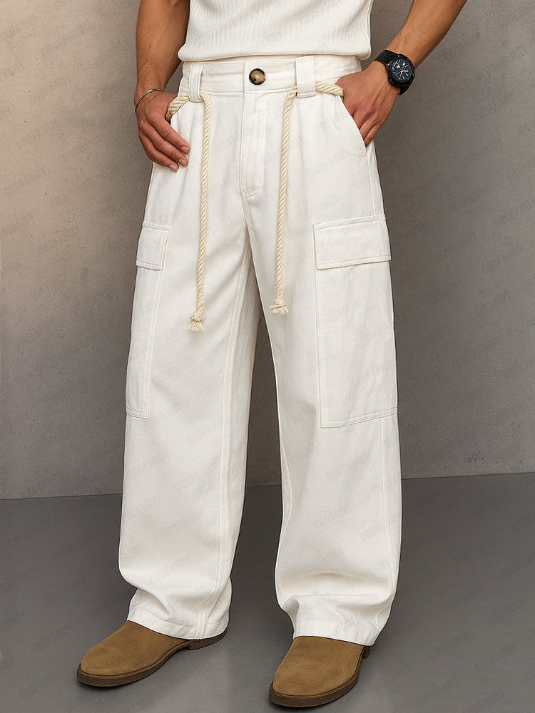 100% Cotton Cargo Trousers — Men's | Relaxed Utility Fit | Durable Everyday