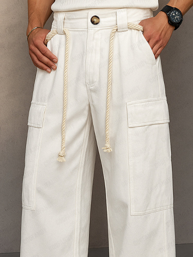 100% Cotton Cargo Trousers — Men's | Relaxed Utility Fit | Durable Everyday
