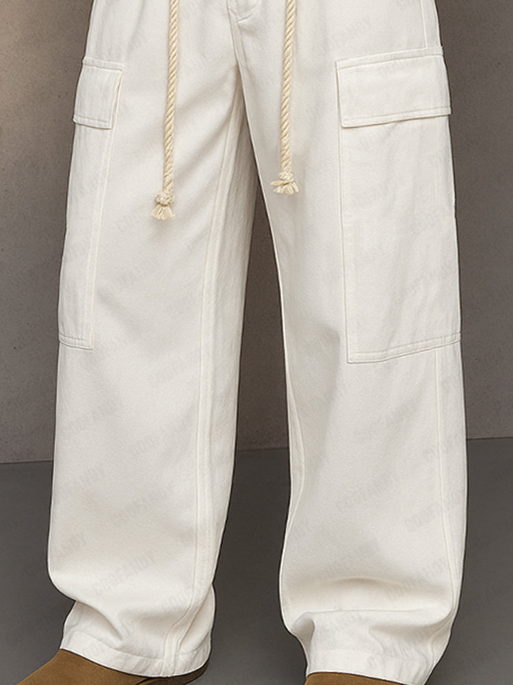 100% Cotton Cargo Trousers — Men's | Relaxed Utility Fit | Durable Everyday